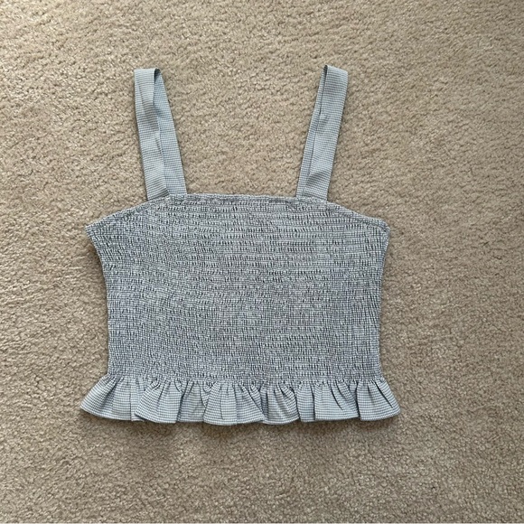 Free People Tops - NWT Pants Store Shirred Smocked Crop Top Womens Large Summer Gingham